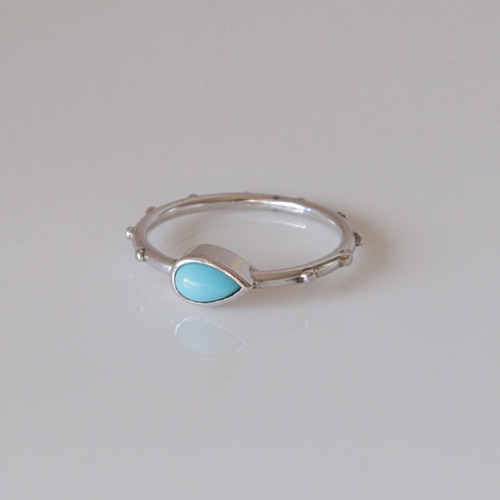 라크리마 터키석 실버 묵주반지 Lacrima Turquoise Rosary Ring,Silver