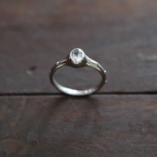 트리스탄 아쿠아마린 실버 묵주반지 Tristan Aquamarine Rosary Ring,Silver