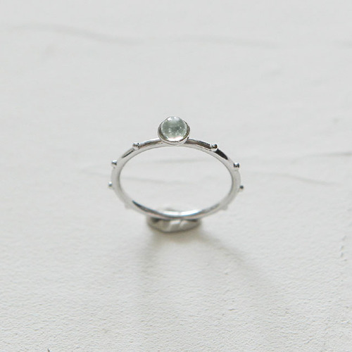 타마 아쿠아마린 실버 묵주반지 Tama Aquamarine Rosary Ring,Silver