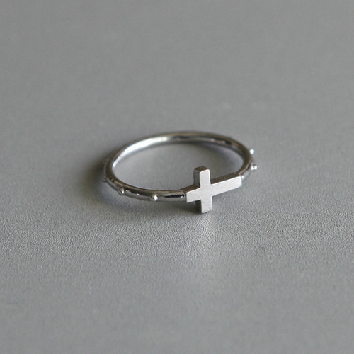 [A타입] 루스펠 십자가 플래티넘 묵주반지 Ruspell Cross Rosary Ring,Platinum