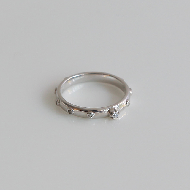 다이애나 다이아몬드 실버 묵주반지 Diana Diamond Rosary Ring,Silver