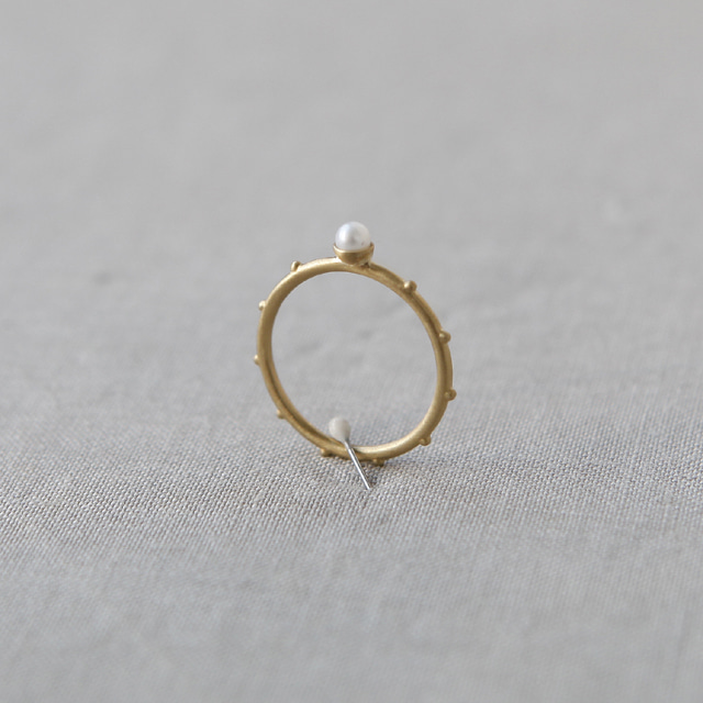 3mm 로로 진주 묵주반지 Roro Gold Pearl Rosary Ring,14K,18K