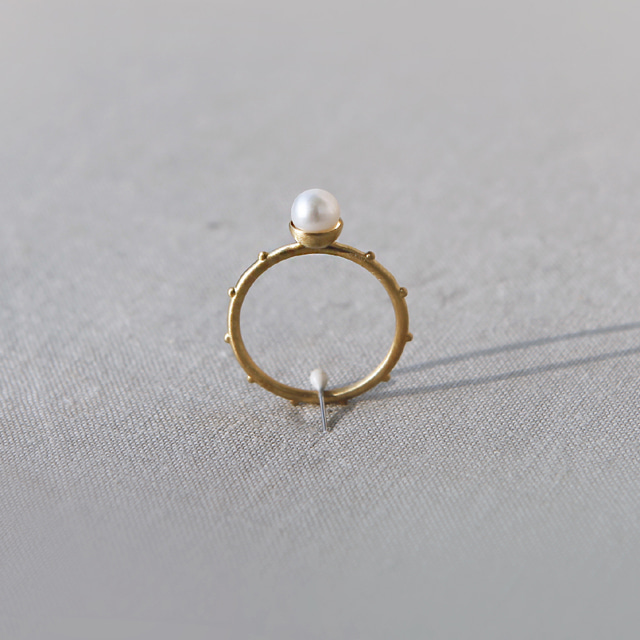 5mm 로로 진주 묵주반지 Roro Pearl Gold Rosary Ring,14K,18K
