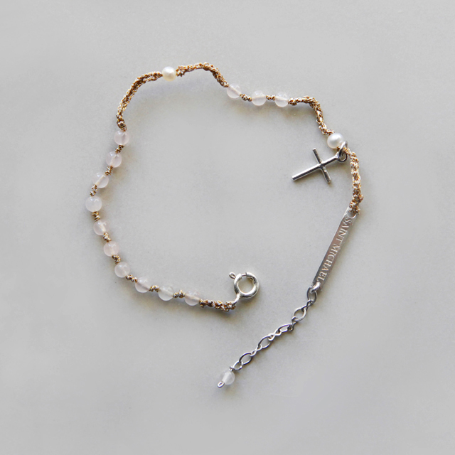 필로메나 장미석 묵주팔찌 Philomena Rose Quartz Rosary Bracelet