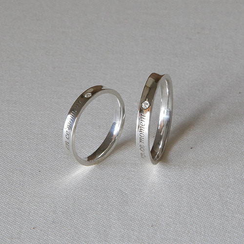 Arke Letter Silver Couple Ring 아르케 레터 실버 커플링