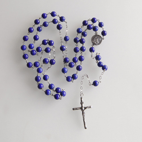 피에타 라피스 묵주 Pieta Lapislazuli Rosary,Silver