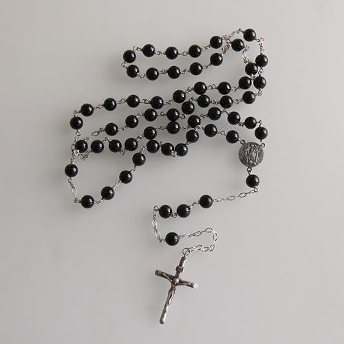 피에타 오닉스 묵주 Pieta Onyx Rosary,Silver
