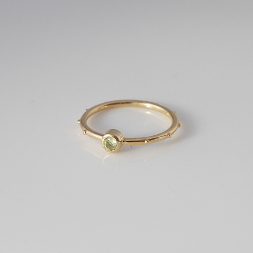 루미노 페리도트 골드 묵주반지 Rumino Peridot Gold Rosary Ring 14K,18K